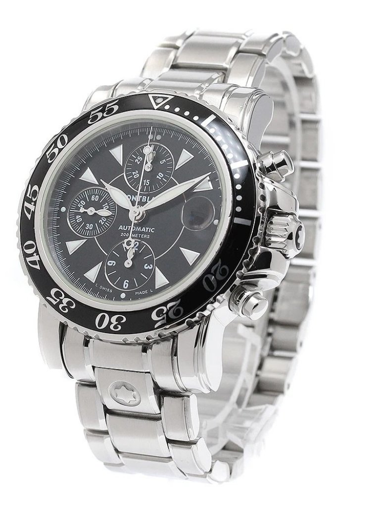 Montblanc Meisterstic 7034 Chronograph Black Dial Automatic Mens Watch950965